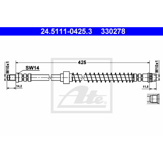 24.5111-0425.3 - Brake Hose 