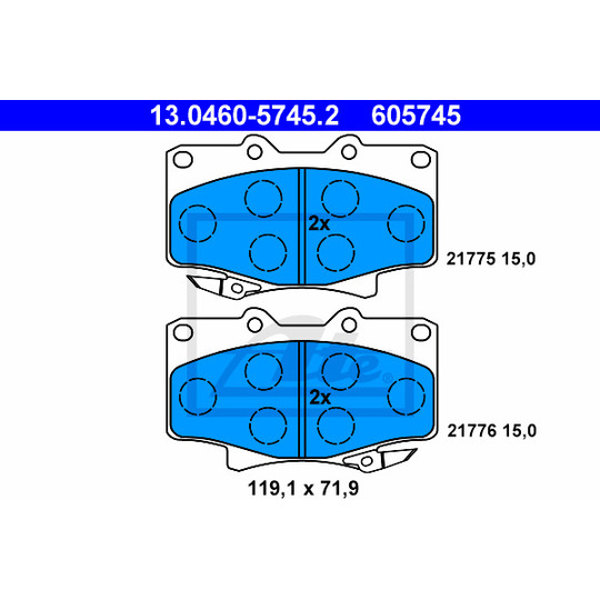 13.0460-5745.2 - Brake Pad Set, disc brake 