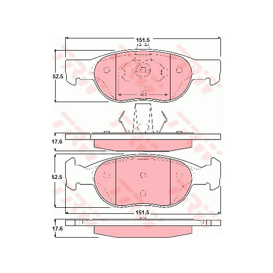 GDB1382 - Brake Pad Set, disc brake 