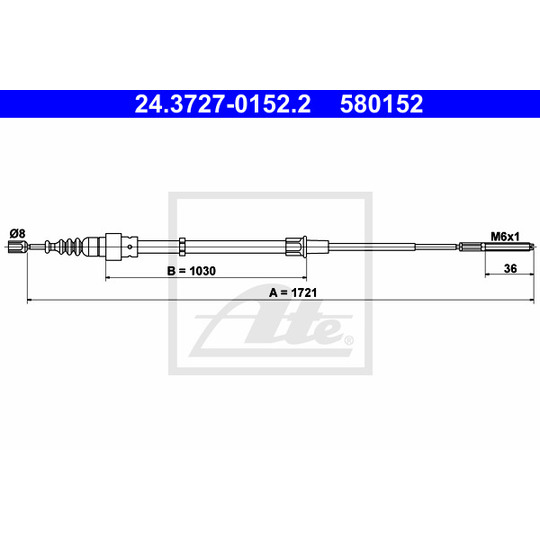 24.3727-0152.2 - Cable, parking brake 