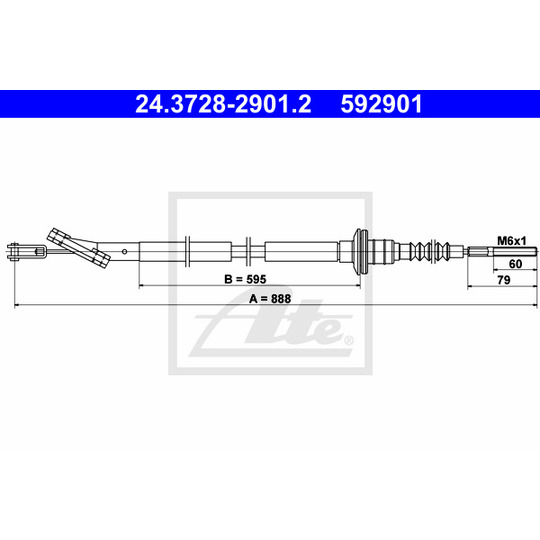 24.3728-2901.2 - Clutch Cable 