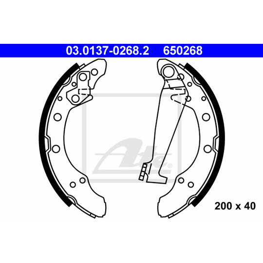 03.0137-0268.2 - Brake Shoe Set 