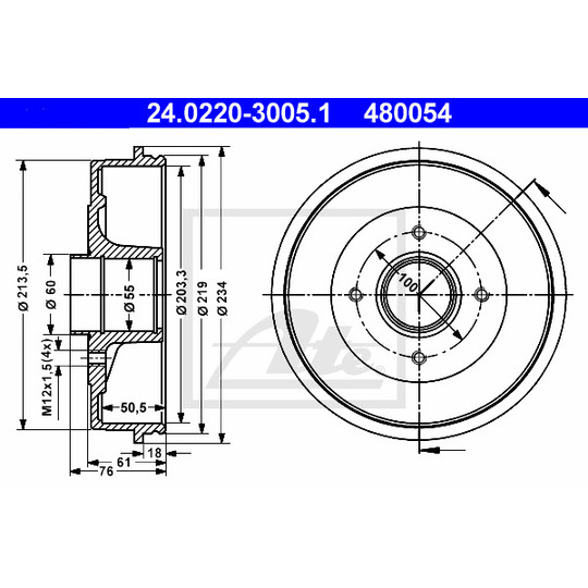 24.0220-3005.1 - Brake Drum 