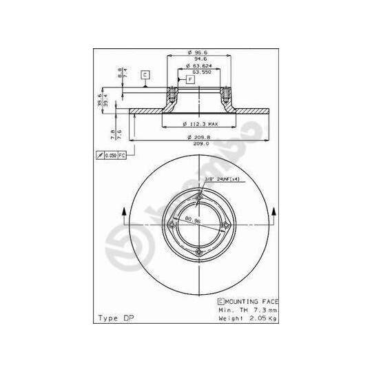 08.1633.10 - Brake Disc 