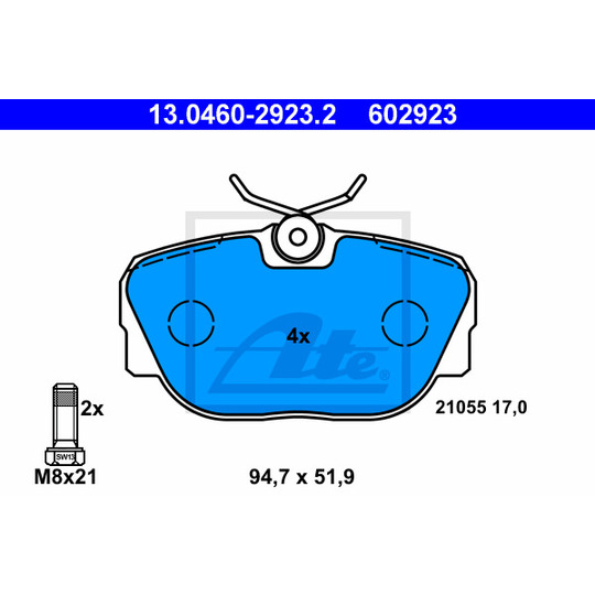 13.0460-2923.2 - Brake Pad Set, disc brake 