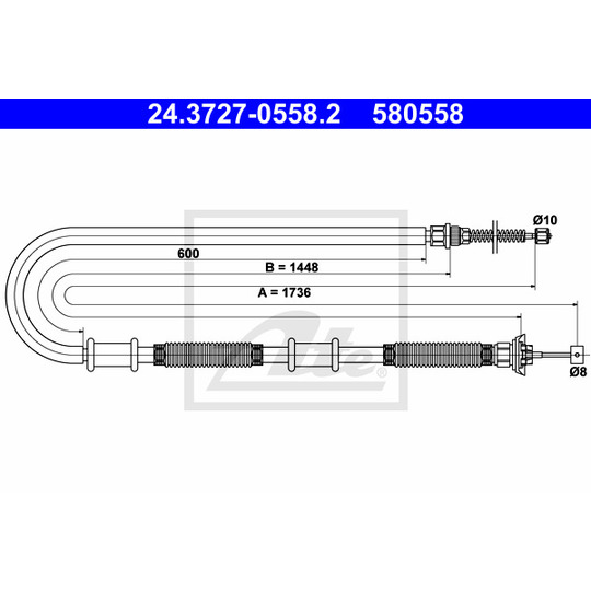 24.3727-0558.2 - Cable, parking brake 