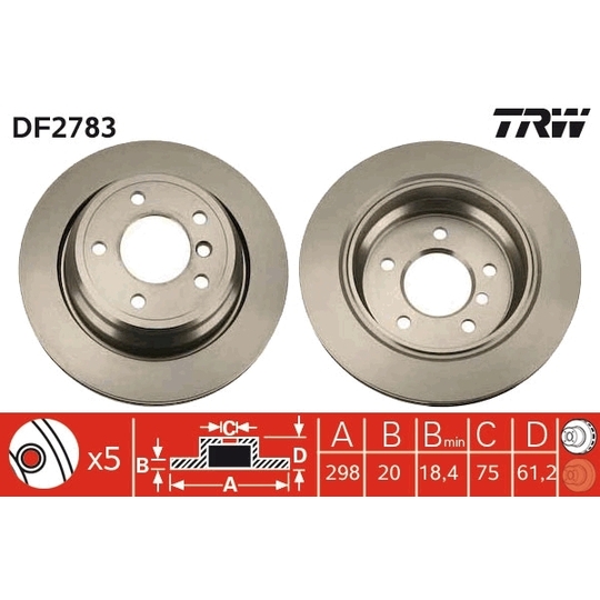 DF2783 - Brake Disc 