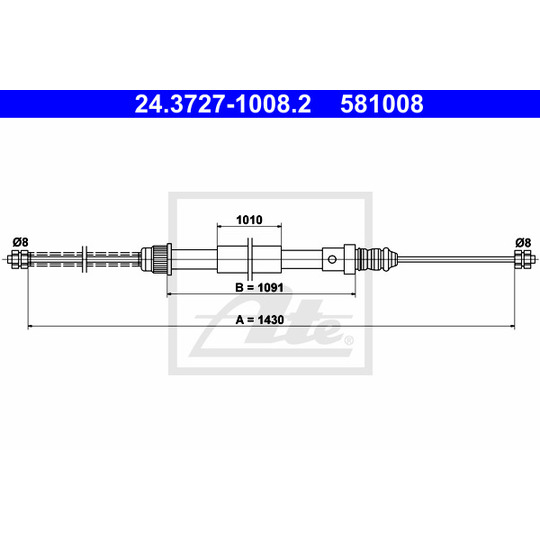 24.3727-1008.2 - Cable, parking brake 