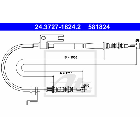 24.3727-1824.2 - Cable, parking brake 