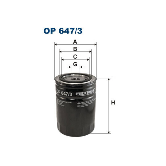 OP 647/3 - Oil filter 