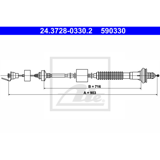 24.3728-0330.2 - Clutch Cable 
