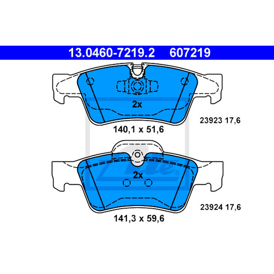 13.0460-7219.2 - Brake Pad Set, disc brake 