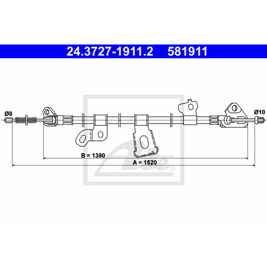 24.3727-1911.2 - Cable, parking brake 