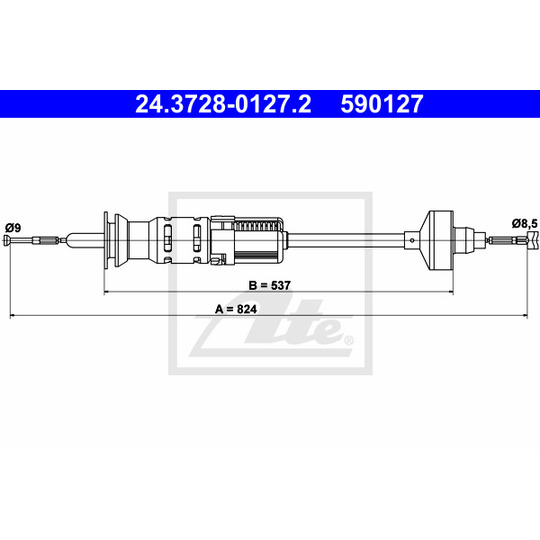 24.3728-0127.2 - Clutch Cable 