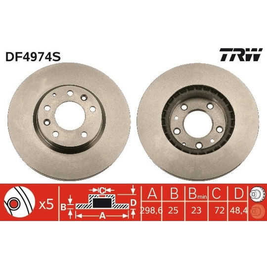 DF4974S - Brake Disc 