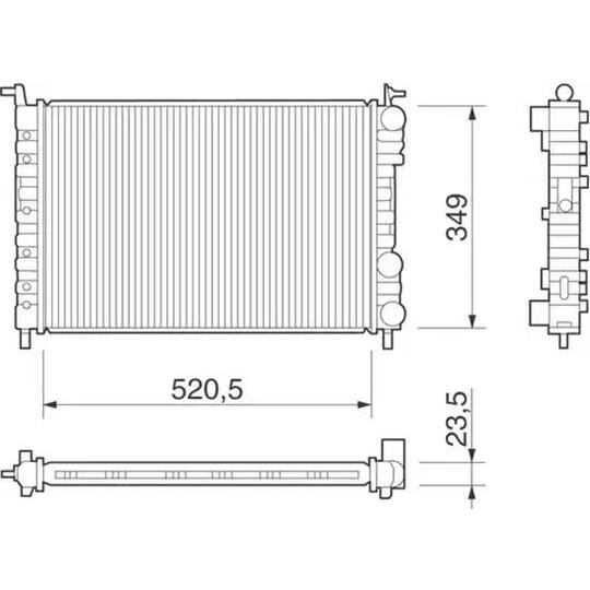350213259000 - Radiator, engine cooling 