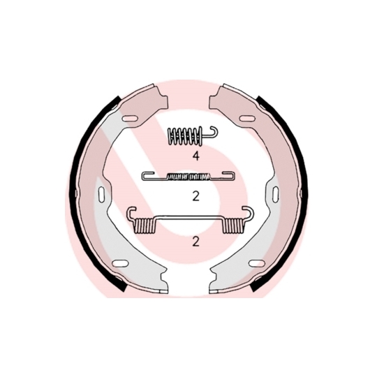 S 50 518 - Brake Shoe Set, parking brake 