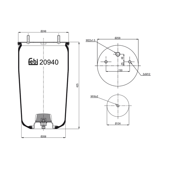 20940 - Boot, air suspension 