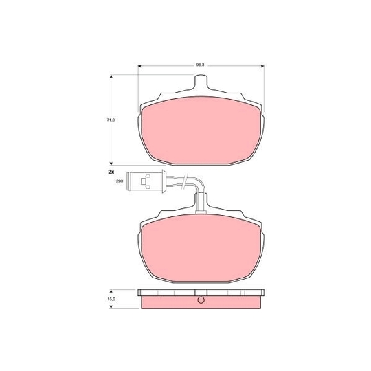 GDB771 - Brake Pad Set, disc brake 