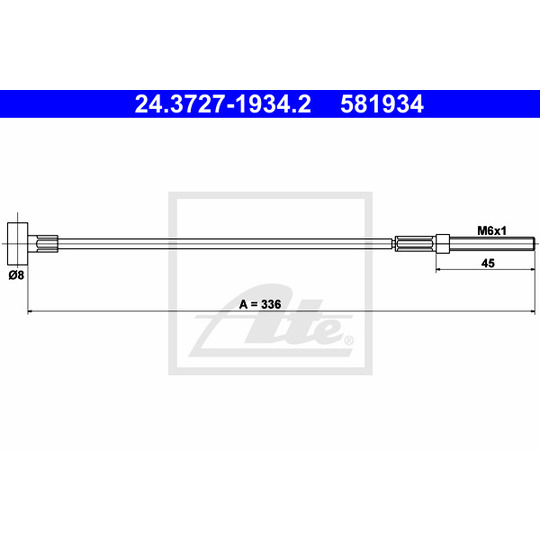 24.3727-1934.2 - Cable, parking brake 