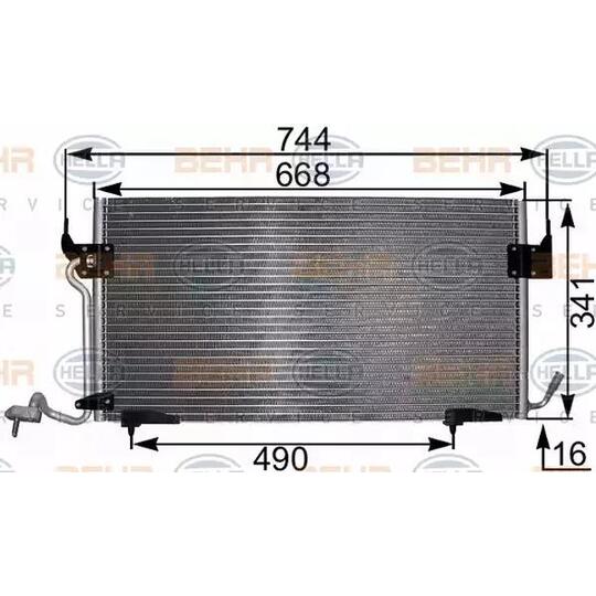 8FC 351 301-291 - Condenser, air conditioning 
