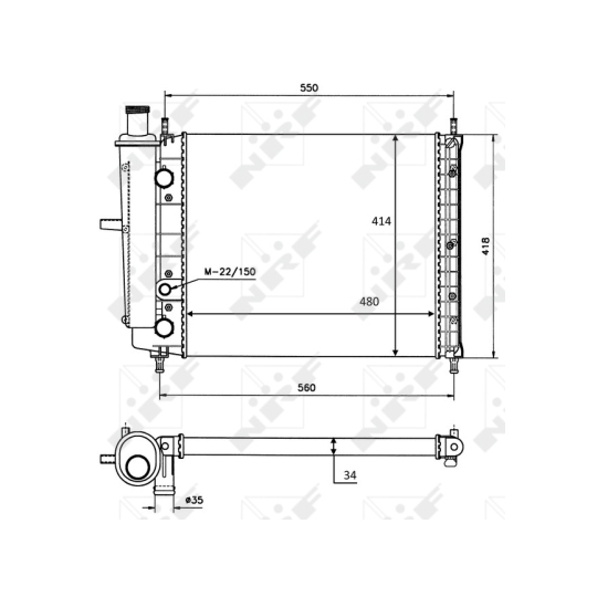 58015 - Radiator, engine cooling 