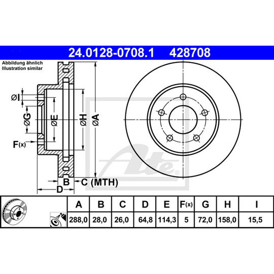 24.0128-0708.1 - Brake Disc 