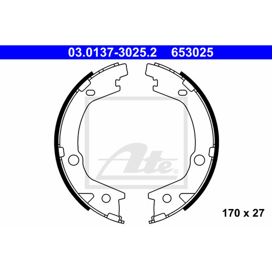 03.0137-3025.2 - Bromsbackar, sats, parkeringsbroms 