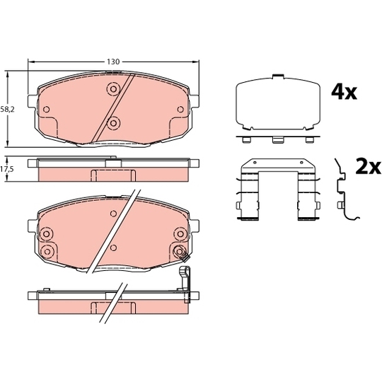 GDB3450 - Brake Pad Set, disc brake 