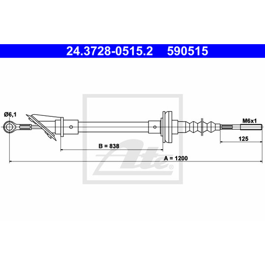 24.3728-0515.2 - Clutch Cable 