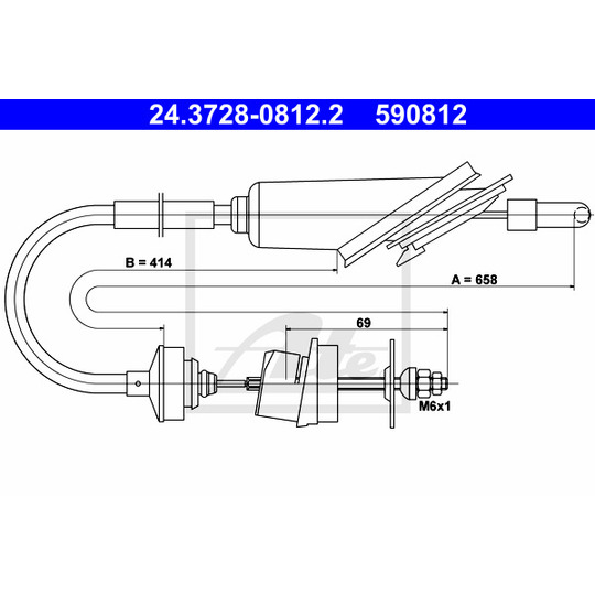 24.3728-0812.2 - Clutch Cable 