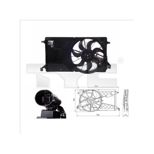 820-0001 - Fan, radiator 