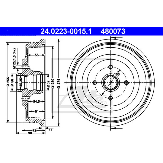 24.0223-0015.1 - Brake Drum 