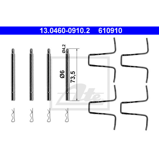 13.0460-0910.2 - Accessory Kit, disc brake pad 