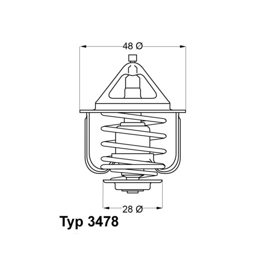 3478.82D - Thermostat, coolant 