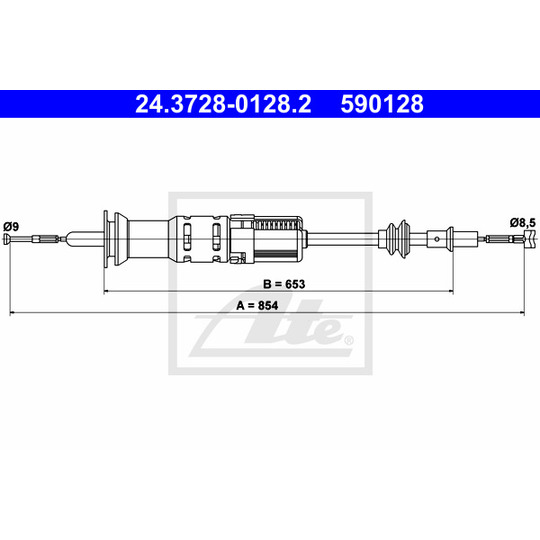 24.3728-0128.2 - Clutch Cable 
