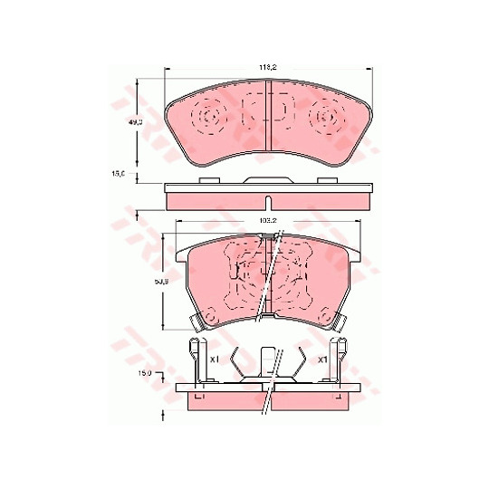 GDB735 - Brake Pad Set, disc brake 