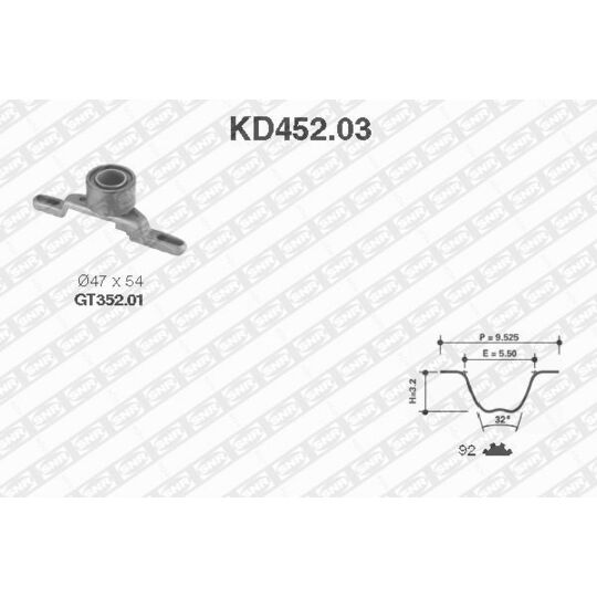 KD452.03 - Hammasrihma komplekt 