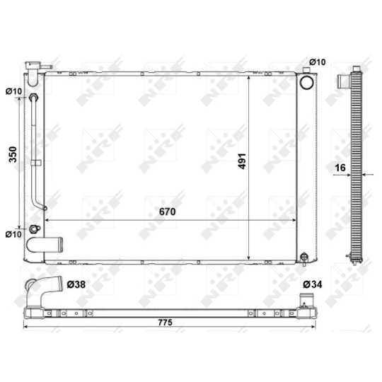 53681 - Radiator, engine cooling 