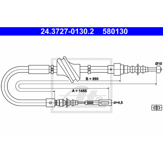 24.3727-0130.2 - Cable, parking brake 