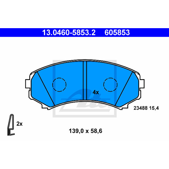 13.0460-5853.2 - Brake Pad Set, disc brake 