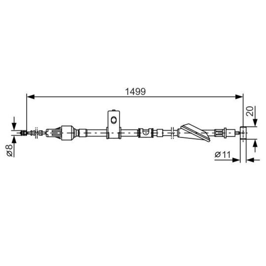 1 987 477 793 - Cable, parking brake 