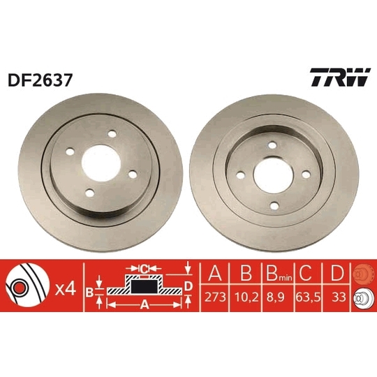 DF2637 - Brake Disc 