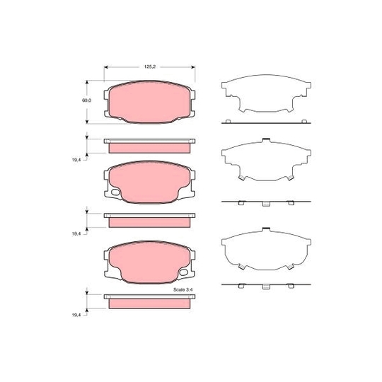 GDB3388 - Brake Pad Set, disc brake 