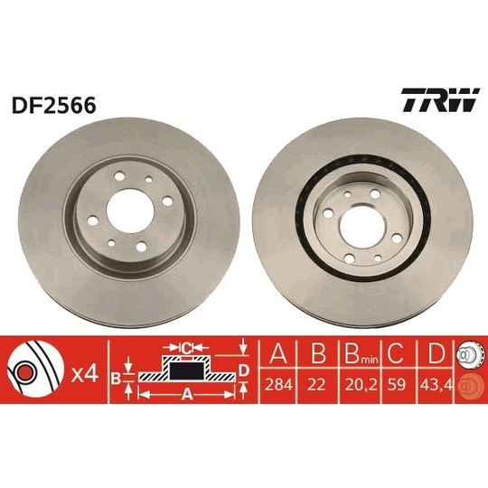 DF2566 - Brake Disc 