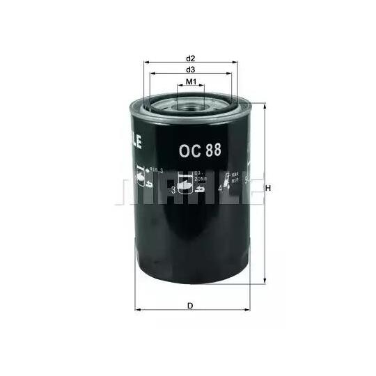 OC 88 - Oil filter 