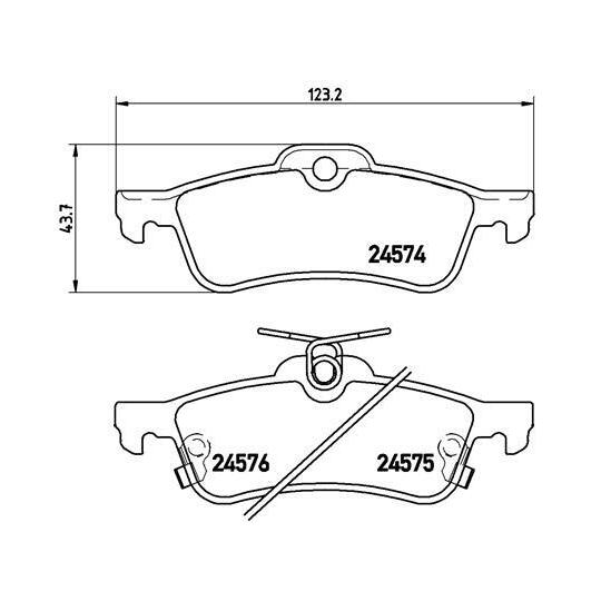 P 83 087 - Brake Pad Set, disc brake 