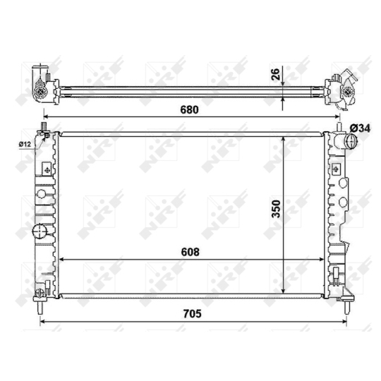 58368 - Radiator, engine cooling 