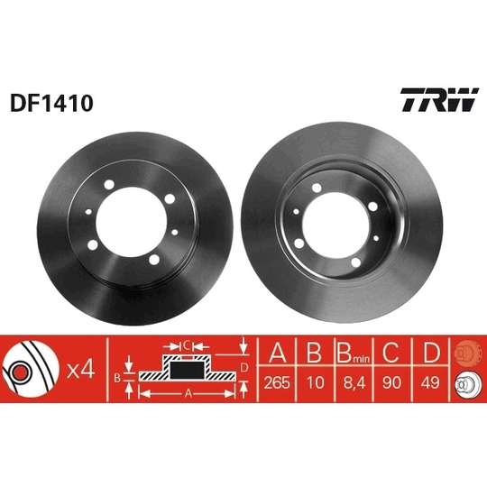 DF1410 - Brake Disc 