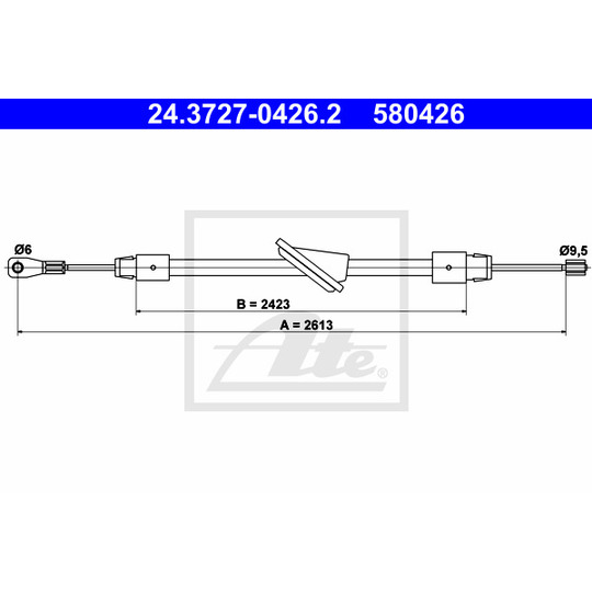24.3727-0426.2 - Cable, parking brake 